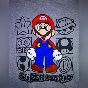 Gray Super Mario Bros T-Shirt